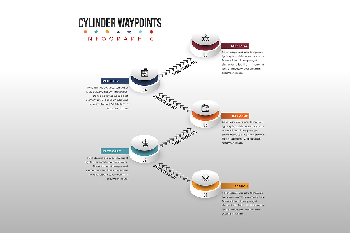 Cylinder Waypoint Infographic, a Templates & Theme by h.utomo