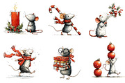 Christmas Mouse clipart, an Illustration by CreationArt (Thumbnail 3 of 5)