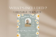 Sage Green Daisy Baby Shower Canva, an Invitation Template by Blooming Daisy (Thumbnail 2 of 4)