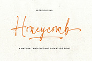 Honeycomb Signature Fonts, a Script Font by Bluestype Studio (Thumbnail 1 of 9)