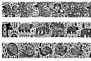 Vintage Animals and Fish Folk Art, an Illustration by devastd (Thumbnail 12 of 30)