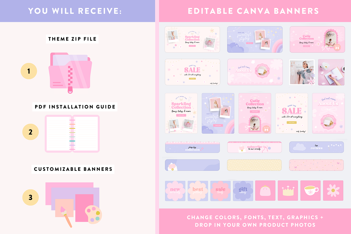 Girly Pink Shopify Theme, a Shopify Template by Design Pixie (Photo 6 of 11)