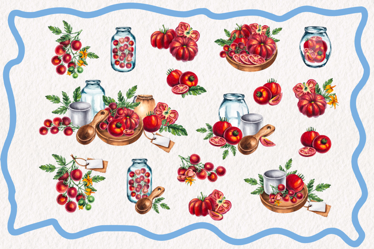 ITALIAN SUMMER Branding Collection, a Food Illustration by SashaKondr (Photo 10 of 13)