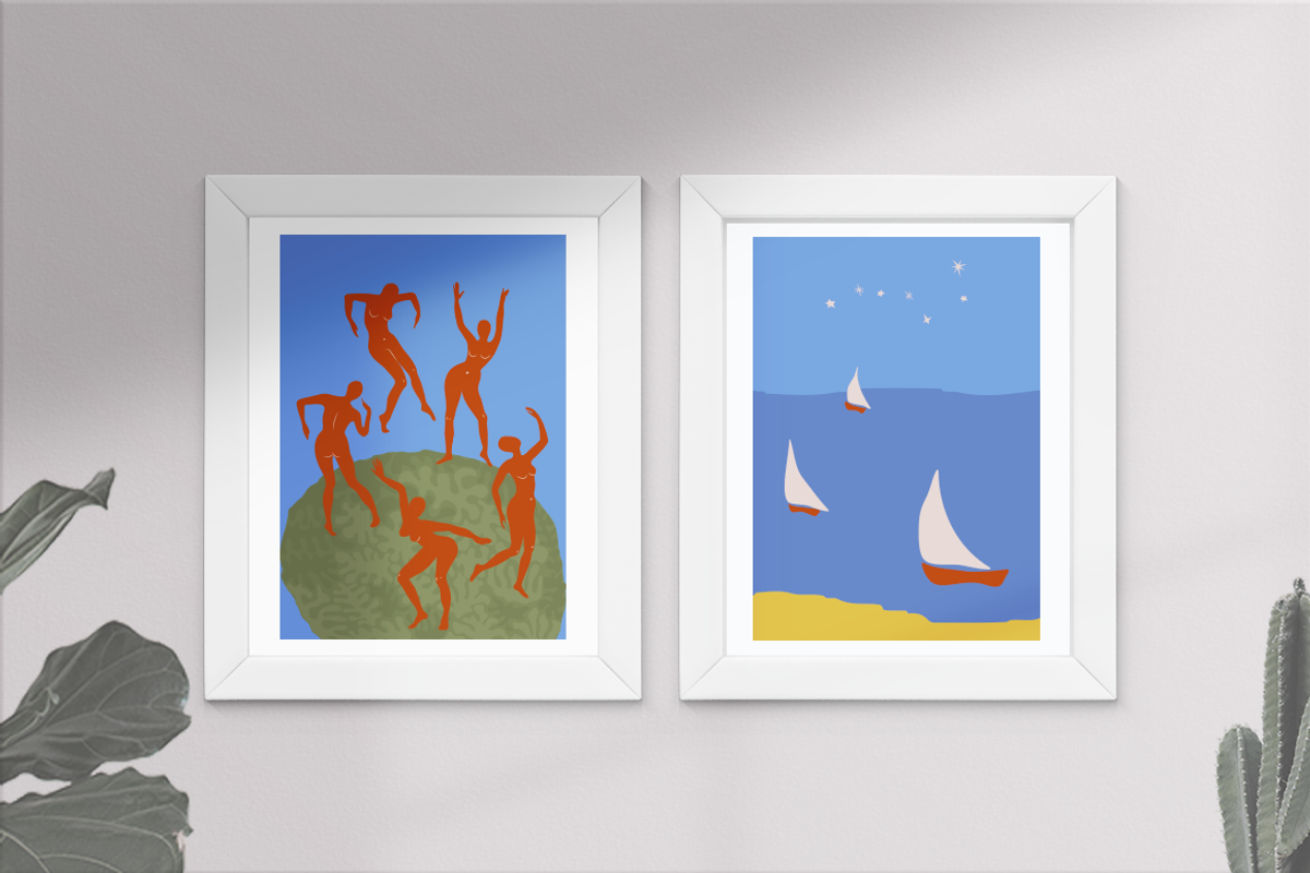 Matisse Style Illustration Set, a Decorative Illustration by Irena Art (Photo 2 of 14)
