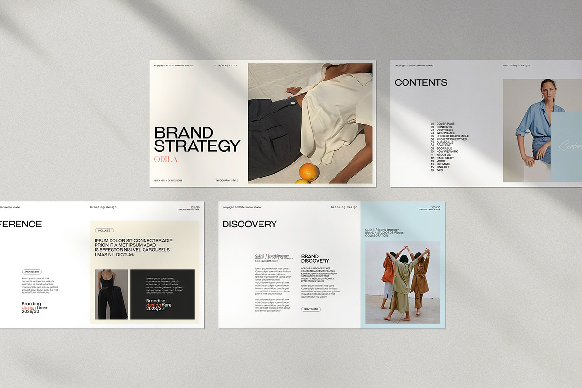 Odila Brand Strategy Template, a Presentation Template by evgenystudio (Photo 3 of 7)