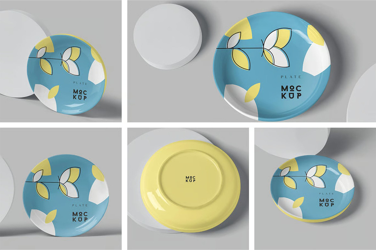 Round Ceramic Plate Mockup Templates, a Product Mockup by megostudi0 (Photo 1 of 7)