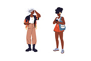 Stylish African American people set, a Person Illustration by PaperTrident (Thumbnail 3 of 9)