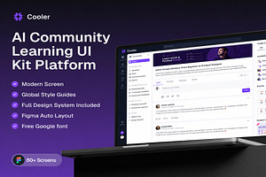 AI Community Learning UI Kits, an UI Kit Template by Lumina_ui_ux202