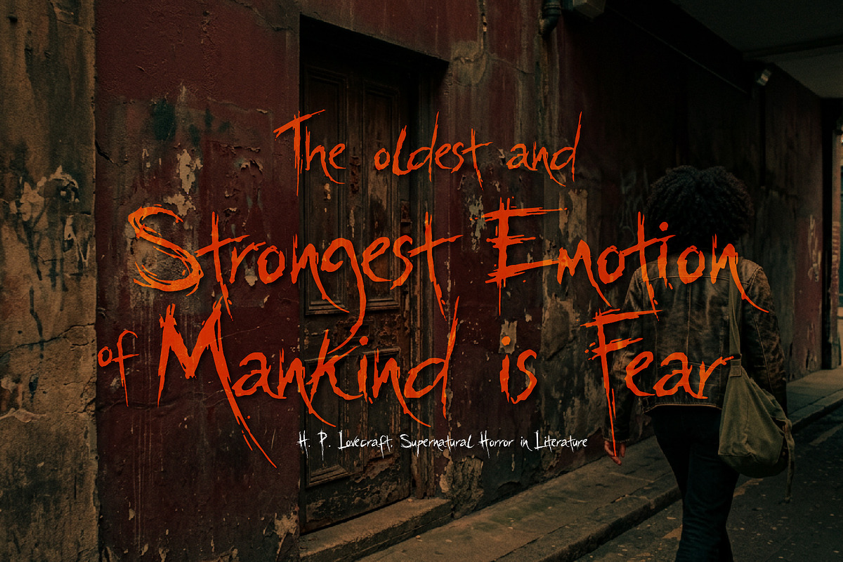 Horaz Genic - Raw Grunge Horror Font, a Handwritten Font by HypeWorksCo (Photo 11 of 15)