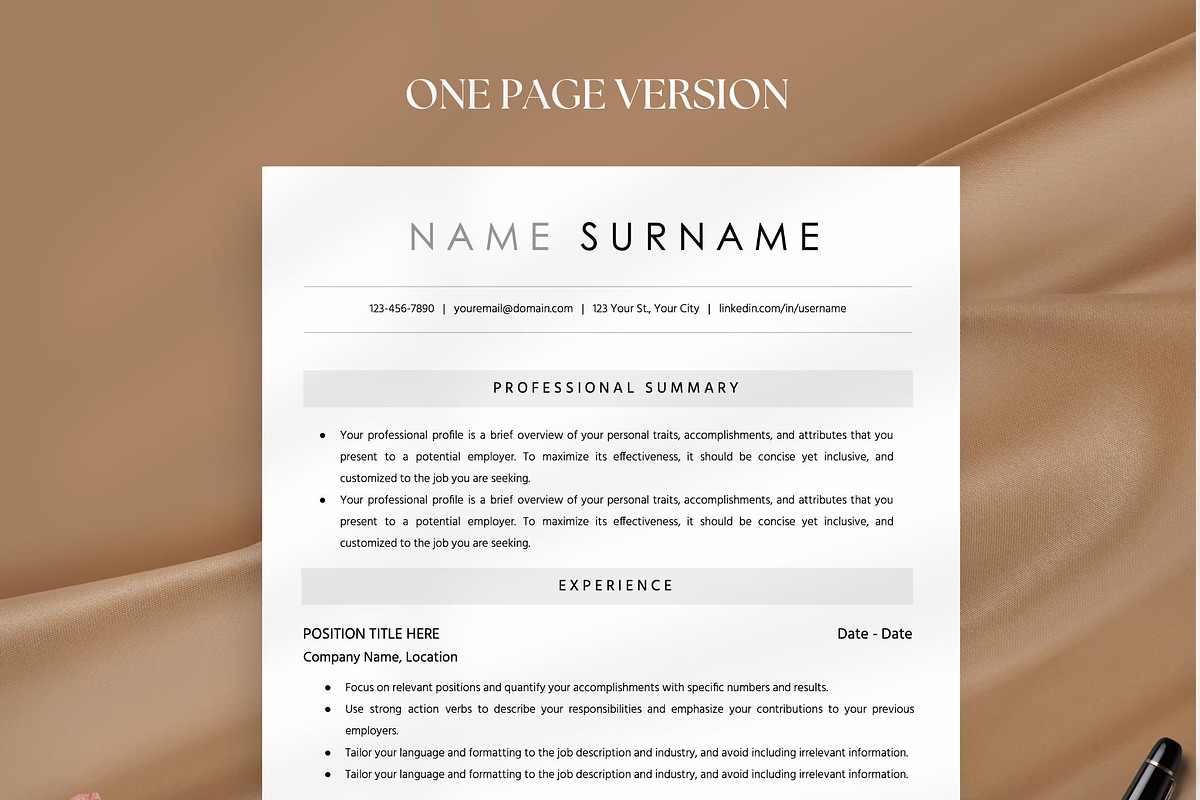 ATS Friendly Resume Template Word, a Resume Template by OkiDocs Resume Templates (Photo 4 of 11)
