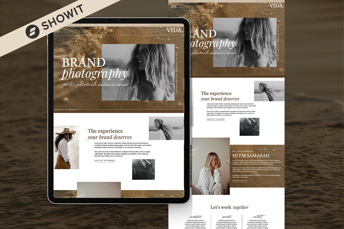Showit Photography Template | VIDA, a Templates & Theme by Kellie Lynn Media (Photo 1 of 6)