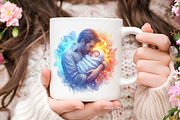 Father and Child Watercolor Cliparts, an Illustration by RobertsArt (Thumbnail 3 of 8)