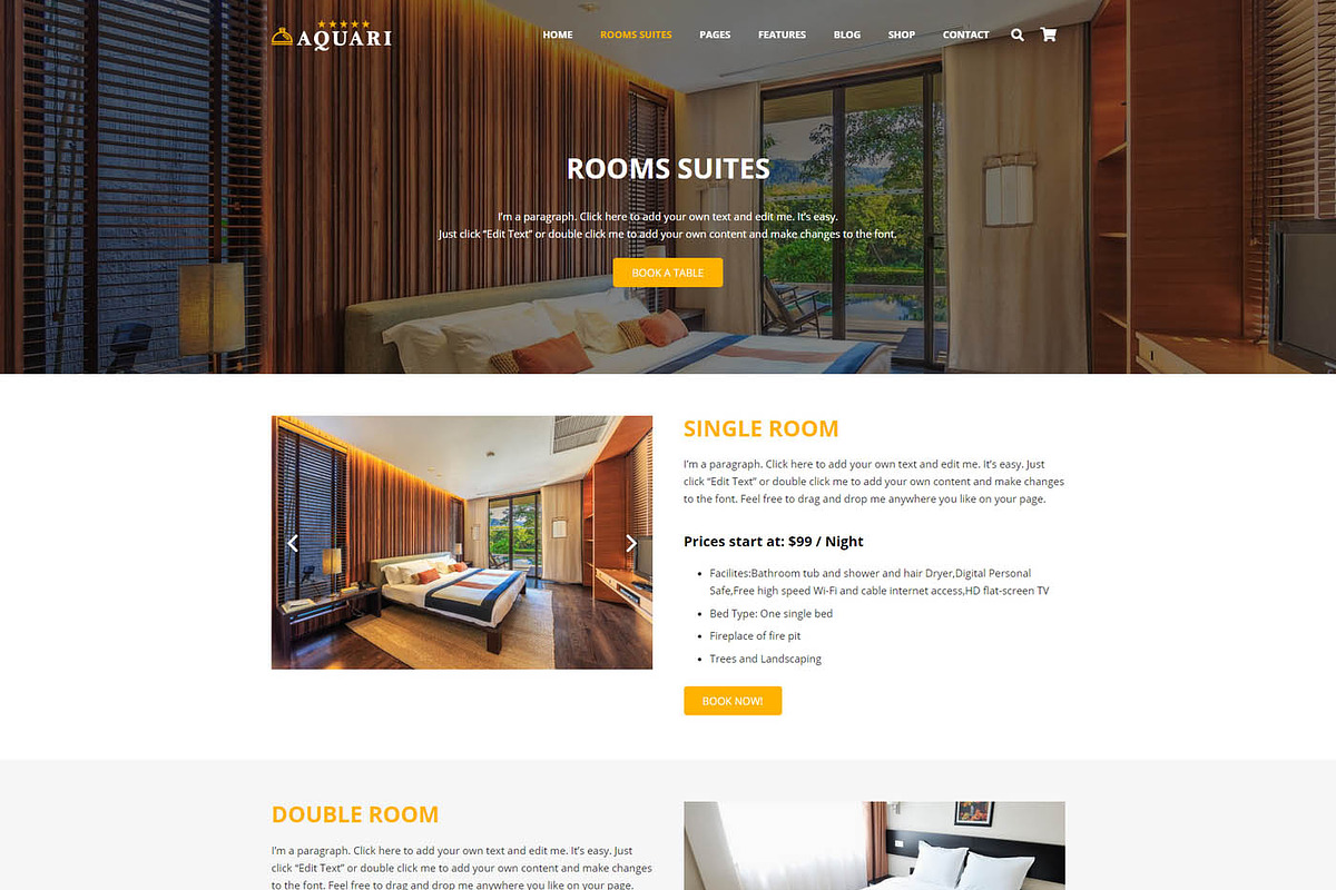 Aquari - Hotel, Resoft & Business, a WordPress Template by Cherry Wordpress Theme (Photo 8 of 10)