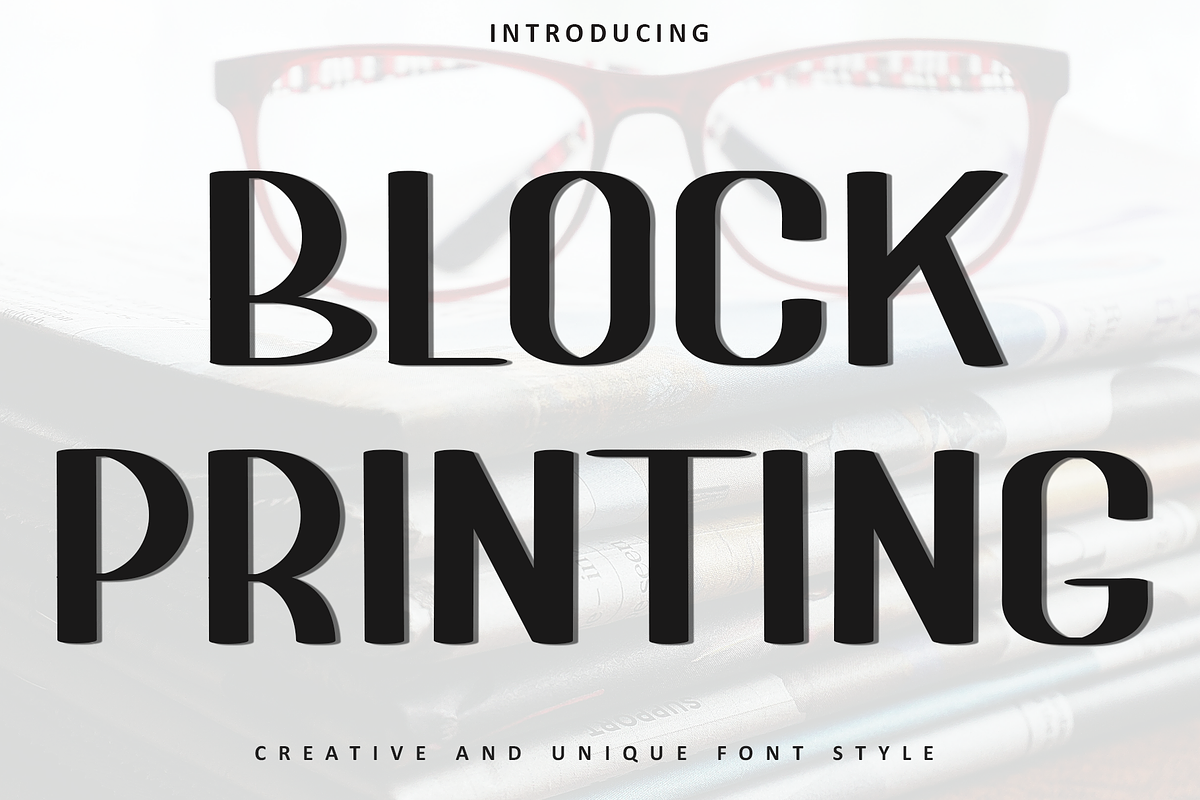 Block Printing, a Script Font by InermediaSTUDIO (Photo 1 of 8)