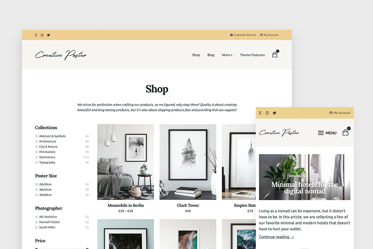 Creative Poster - Minimal Theme, a WordPress Template by Hello Detail (Photo 3 of 6)