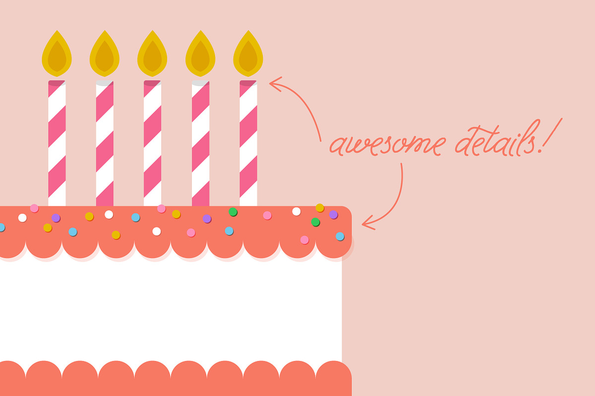 Vector Birthday Cake, an Illustration by Sarah Hearts (Photo 3 of 3)
