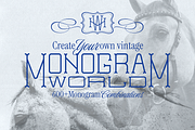 Monogram World Vintage Retro, a Serif Font by Headfonts (Thumbnail 1 of 9)