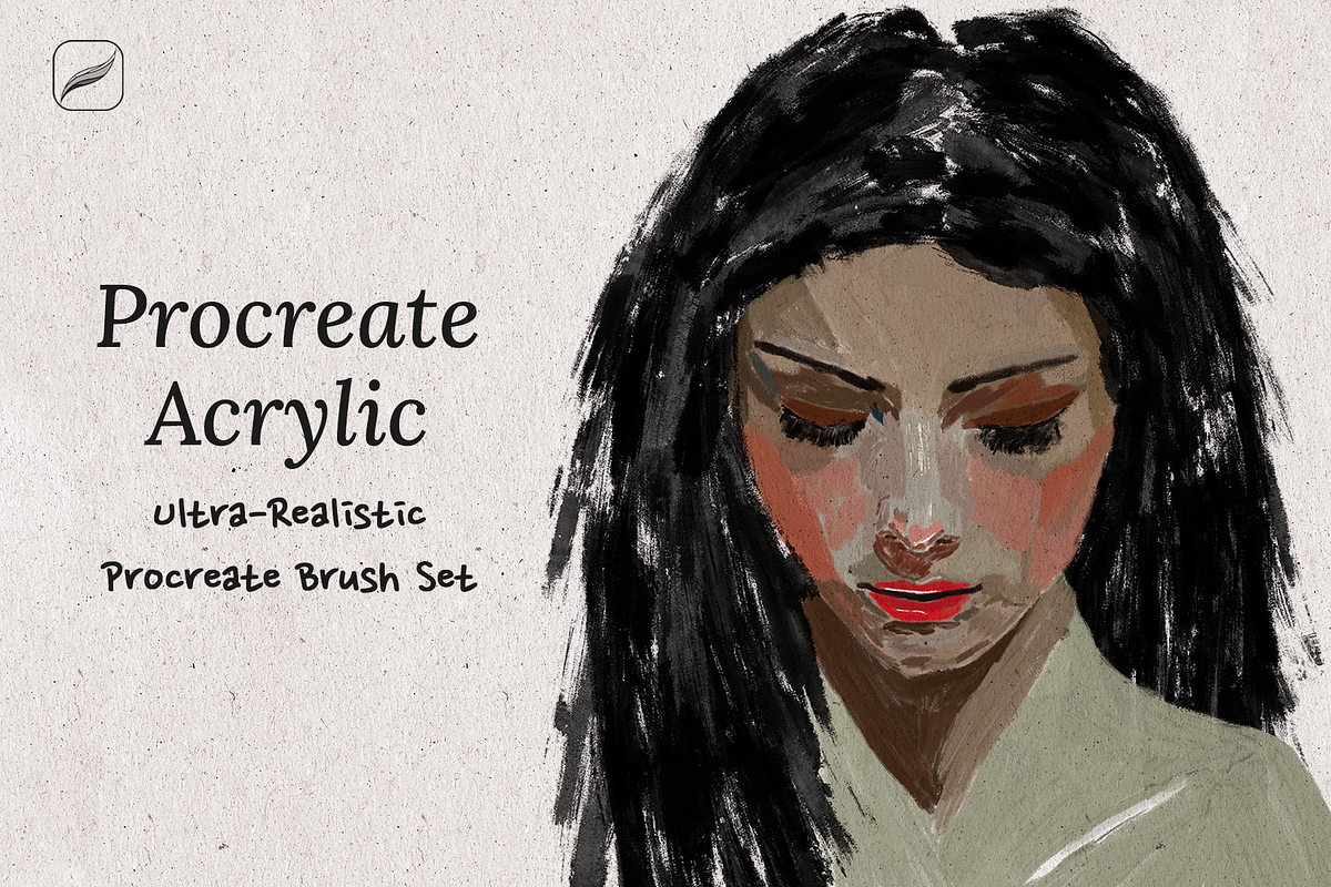 Realistic Acrylic Procreate Pack, a Brush Add-On by Brush Moment (Photo 1 of 6)