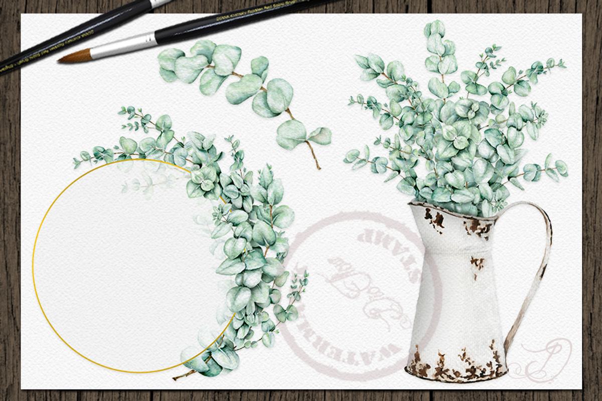 Baby Eucalyptus Illustration, a Decorative Illustration by DioFlow (Photo 2 of 6)