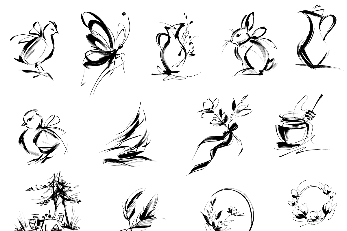 Pixel Spring: 120 Elements Pack, a Decorative Illustration by Veyla (Photo 5 of 16)