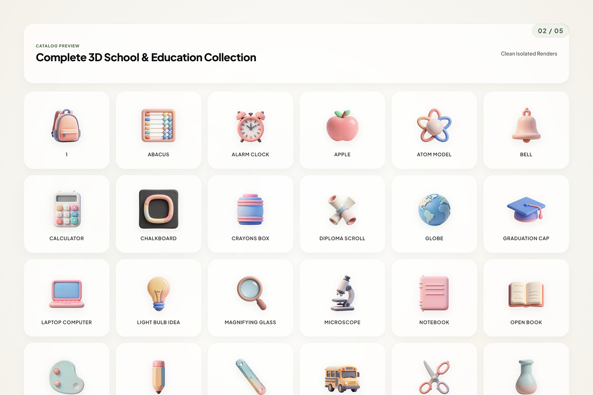 3D School & Education, an Emoji Icon by River Visual (Photo 2 of 5)