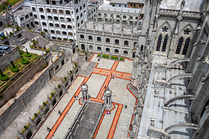 Aerial view of the courtyard at Basilica of the National Vow, an Architecture Photo by GoodGoods