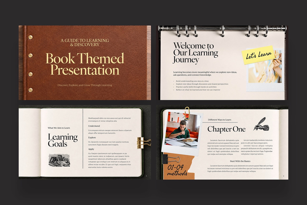 Vintage Book Presentation Template, a Presentation Template by BrandPacks (Photo 2 of 4)