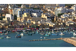 Marsaxlokk Harbour in Malta hosting