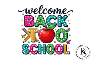 Retro Back to School PNG, an Education Illustration by Black Bird Studio