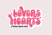 LOVERS HEARTS a Retro Valentine Font, a Font by Blush Font Co. (Thumbnail 1 of 9)
