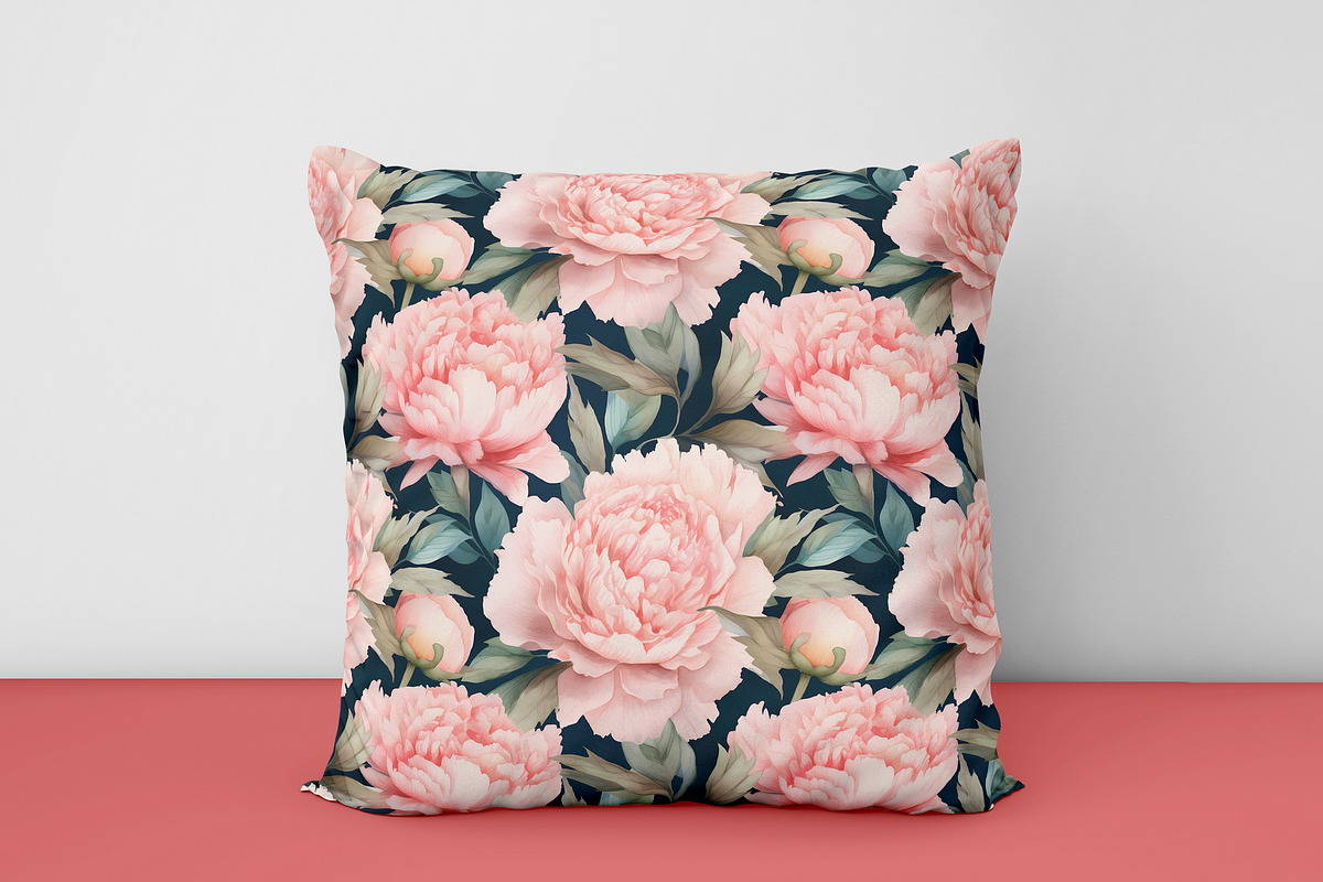 Peony Flowers Seamless Patterns, a Pattern Graphic by ArtIrisArt (Photo 4 of 12)