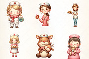 Christmas Nurse Sublimation Clipart, an Illustration by CrexoraLab (Thumbnail 5 of 5)