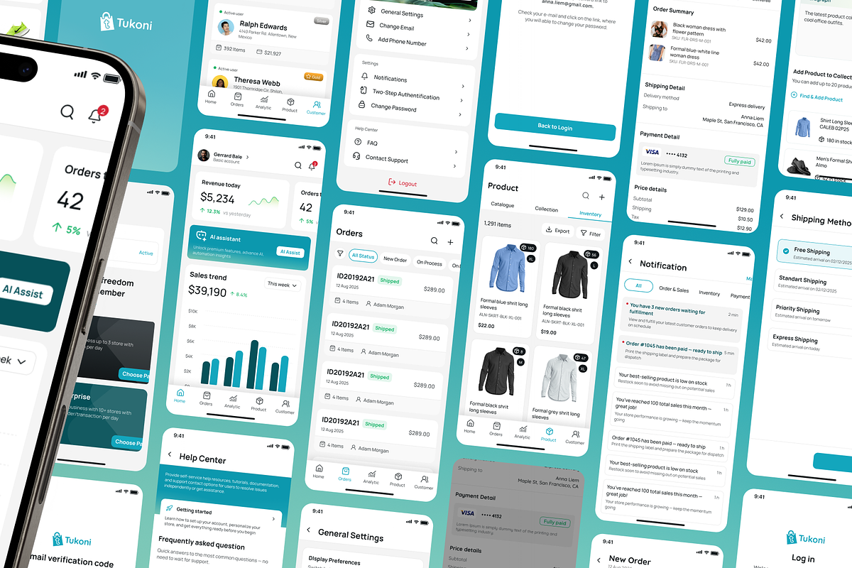 Tukoni - SAAS Store Management Mobil, an UI Kit Template by Agensip Design Agency (Photo 2 of 10)