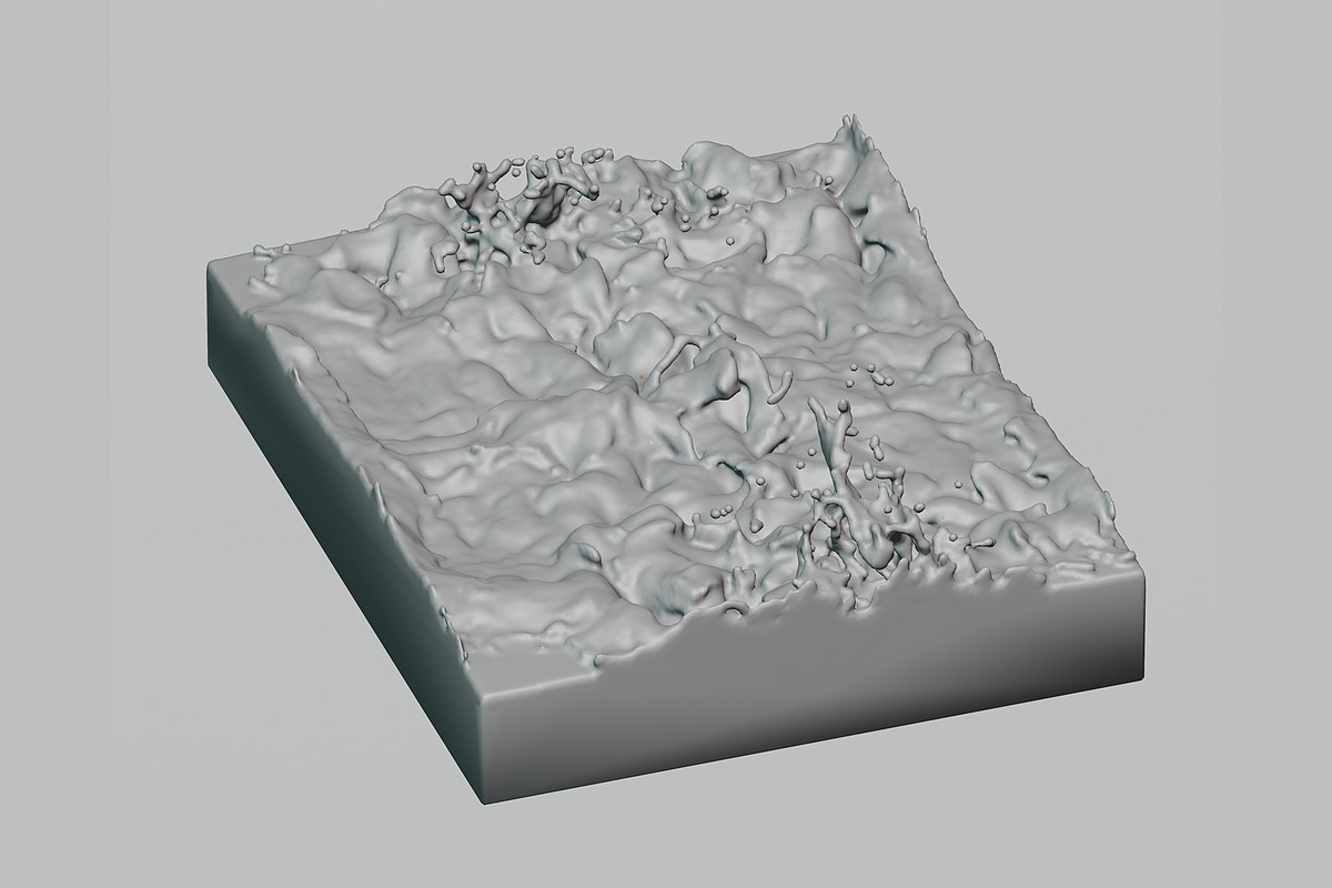 Waves 3d model, an Object 3D Model by fahad121 (Photo 3 of 6)