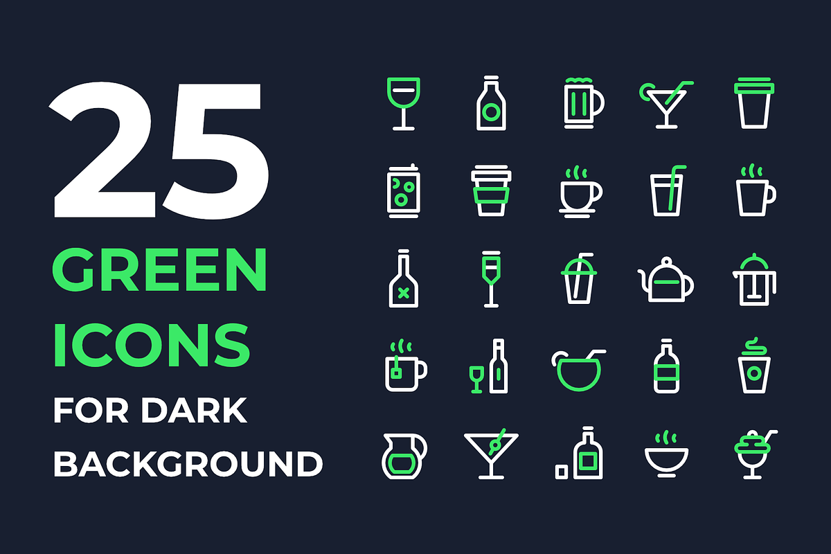 Drink Icons, an Outline Icon by Ruslan Babkin (Photo 10 of 11)