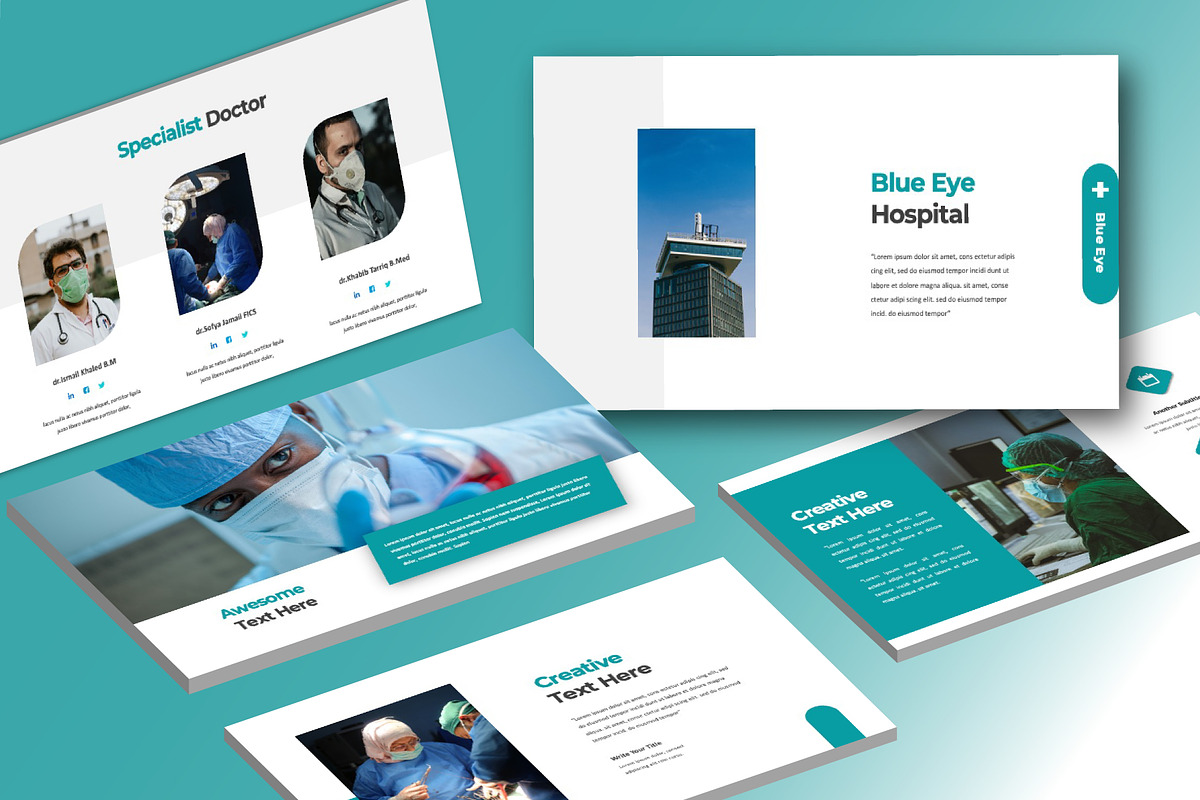 Blue Eye Medical Google Slide, a Presentation Template by Overcloud (Photo 1 of 4)
