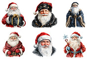 Dark Glittering Christmas Santa PNG, an Illustration by Designking (Thumbnail 3 of 5)