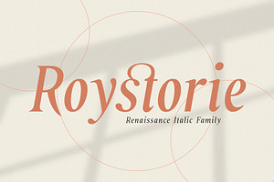 Roystorie Italic Family - 9 Fonts