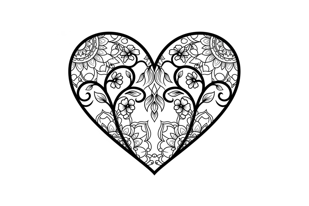 Ornamental Heart Silhouette Bundle, an Illustration by jahid234 (Photo 14 of 31)
