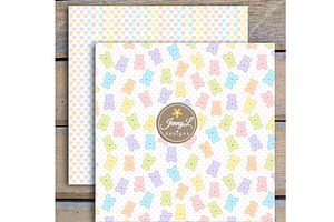 Pastel Gummy Bear Digital Papers