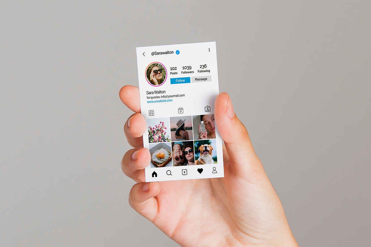 Instagram Style Business Card, a Business Card Template by Saman Osama (Photo 3 of 8)