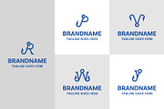 Letter R P V W Y Angler Hook Logo, a Branding & Logo Template by Pray Art Design Studio (Thumbnail 1 of 2)
