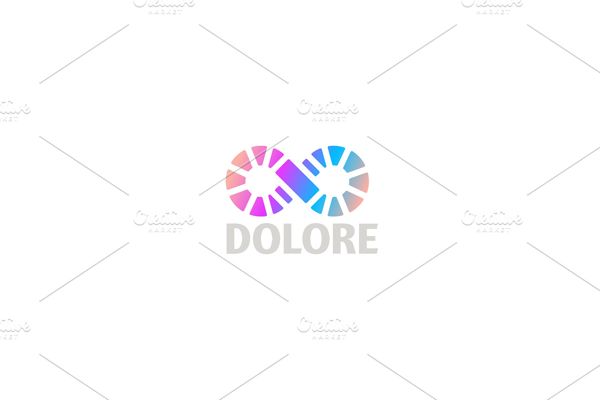 Abstract infinity logo. Gradient, an Illustration by Bureau
