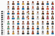 Inclusiveness - 350 User Icons, an Icon by Flat Icons (Thumbnail 1 of 5)