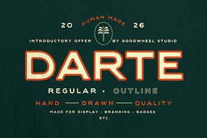 Darte | Handdrawn Typeface, a Handwritten Font by Goodwheel Studio