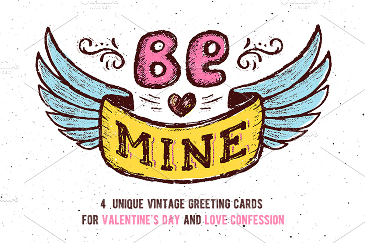 Valentine's Day greeting cards, an Illustration by yurlick (Photo 1 of 5)