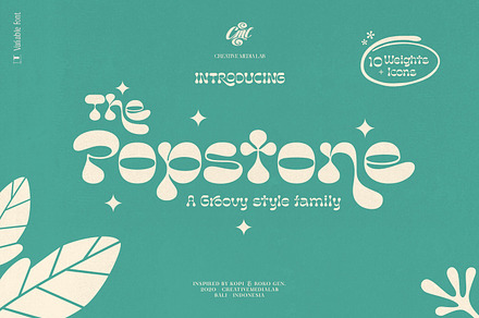 Popstone | Groovy Summer Font, a Slab Serif Font by creativemedialab