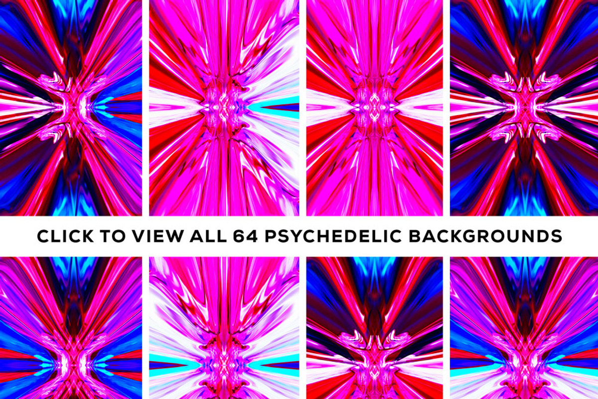 Psychedelic: 64 Trippy Backgrounds, a Texture Graphic by Chroma Supply