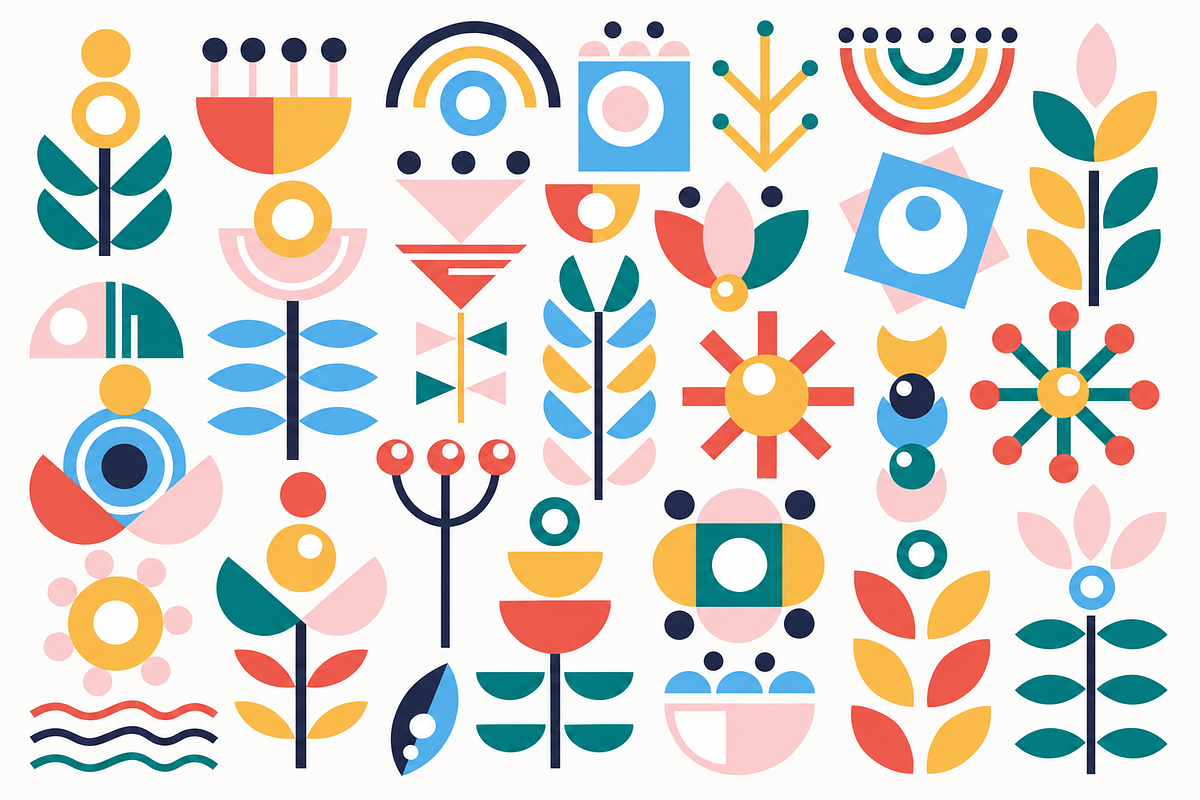 Ethnic Floral & Geometric Ornaments, a Decorative Illustration by Anna Studio (Photo 3 of 12)