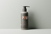 Greige Plastic Pump Bottle Mockups, a Packaging Mockup by MockupFree.Net (Thumbnail 3 of 9)
